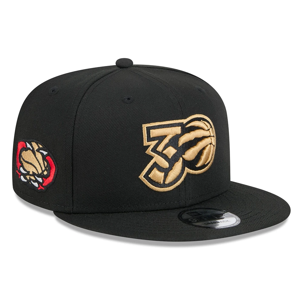 Casquette à visière ajustable 9FIFTY noire Toronto Raptors 2024/25 City Edition Alternate pour homme New Era