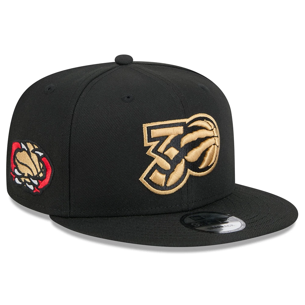 Casquette à visière ajustable 9FIFTY noire Toronto Raptors 2024/25 City Edition Alternate pour homme New Era