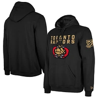 Men's New Era  Black Toronto Raptors 2024/25 City Edition Chenille Heavyweight Pullover Hoodie