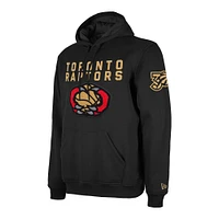 Sweat à capuche épais en chenille Toronto Raptors City Edition 2024/25 New Era pour homme, noir