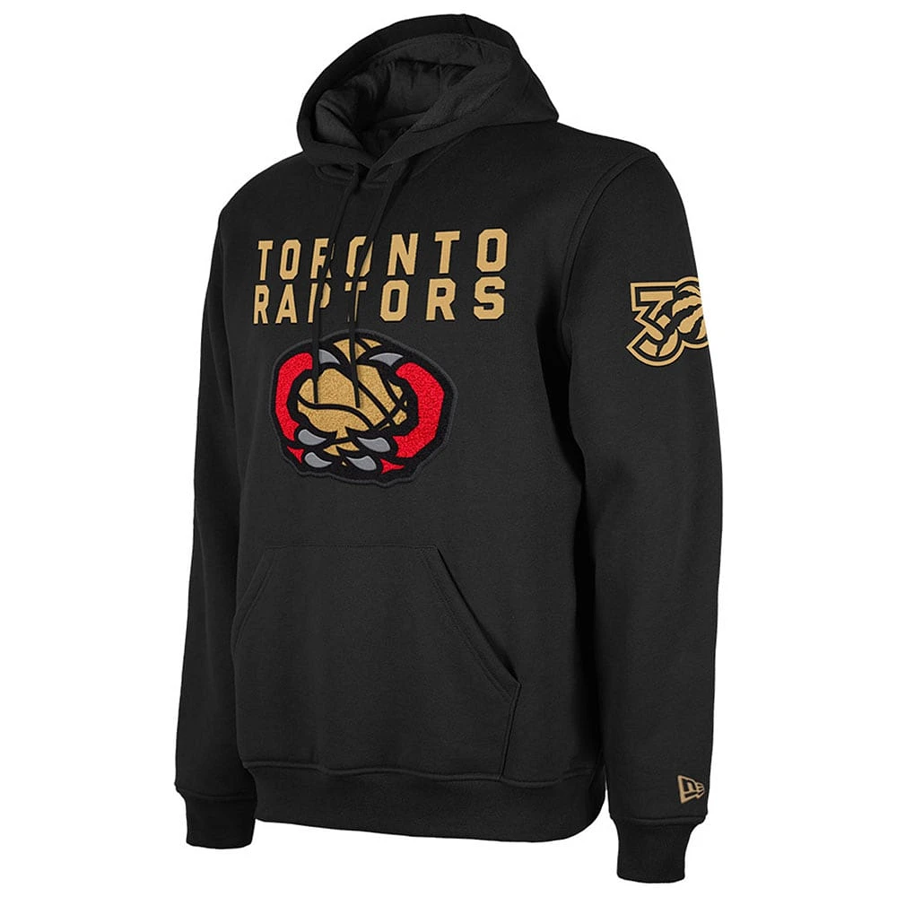 Men's New Era Black Toronto Raptors 2024/25 City Edition Embroidered Pullover Hoodie