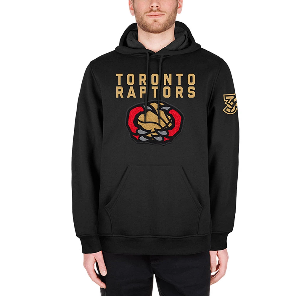 Sweat à capuche brodé Toronto Raptors 2024/25 City Edition noir New Era pour homme