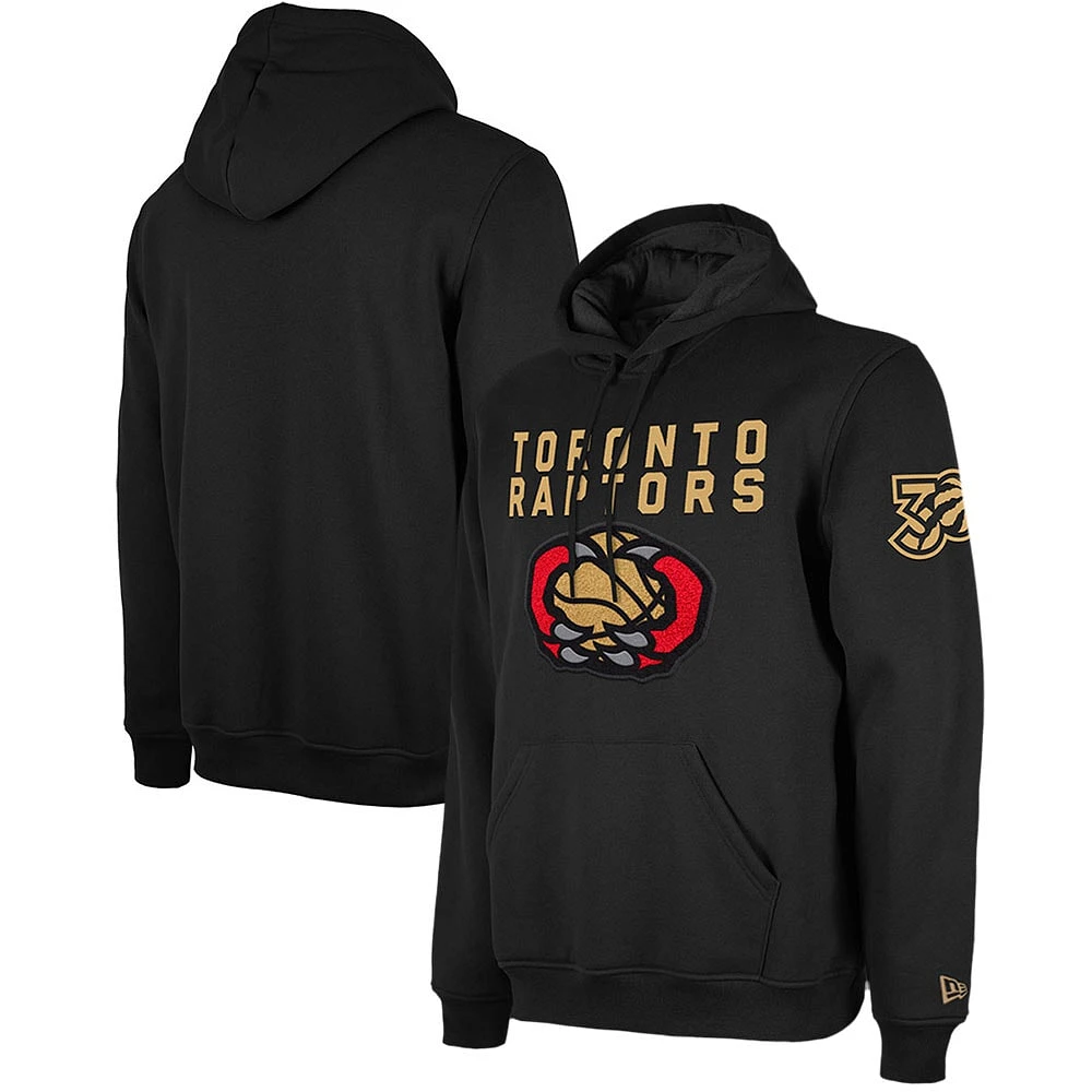 Sweat à capuche brodé Toronto Raptors 2024/25 City Edition noir New Era pour homme