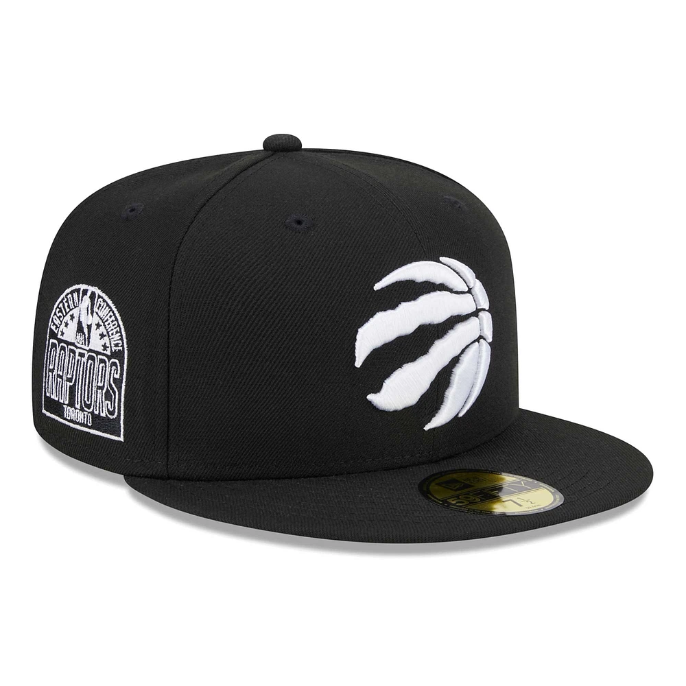 Casquette ajustée 59FIFTY Toronto Raptors New Era noire pour homme