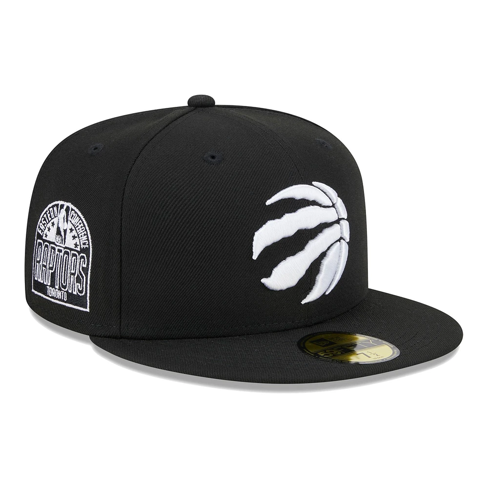 Casquette ajustée 59FIFTY Toronto Raptors New Era noire pour homme