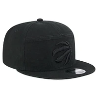 Men's New Era Black Toronto Raptors Adventure Canvas Split Panel 9FIFTY Snapback Hat