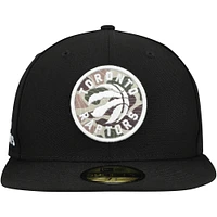 Casquette ajustée 59FIFTY noire à imprimé camouflage des Raptors de Toronto pour homme New Era
