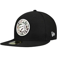 Casquette ajustée 59FIFTY noire à imprimé camouflage des Raptors de Toronto pour homme New Era