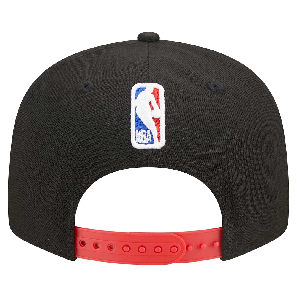 Men's New Era Black Toronto Raptors Jersey Hook Statement Edition 9FIFTY Snapback Hat