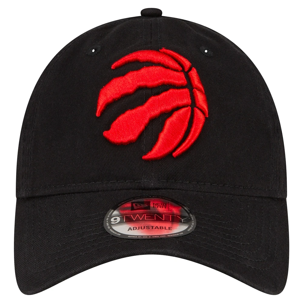 Men's New Era Black Toronto Raptors Team 2.0 9TWENTY Adjustable Hat