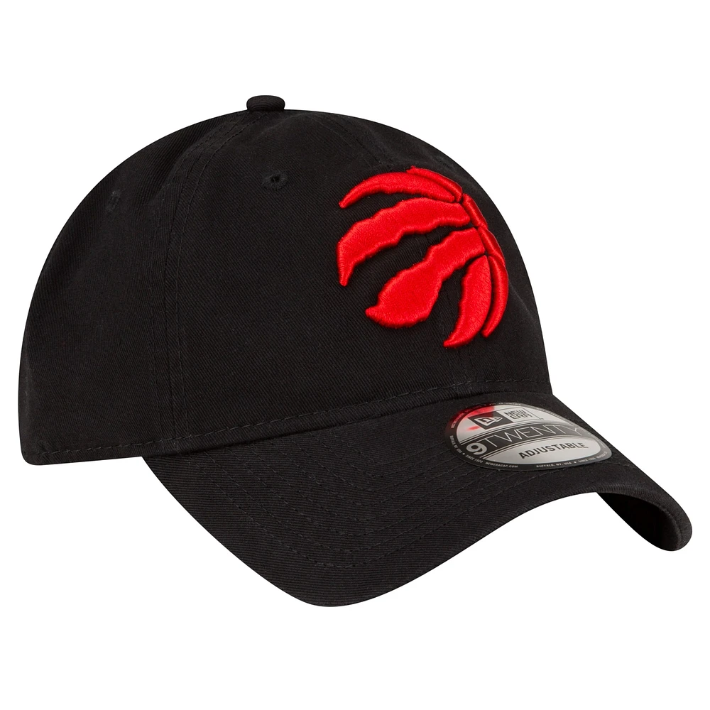 Men's New Era Black Toronto Raptors Team 2.0 9TWENTY Adjustable Hat