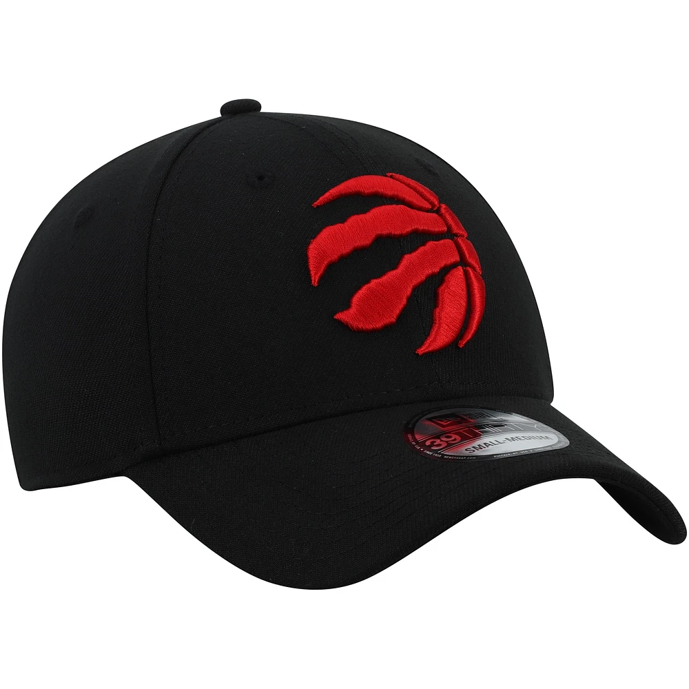 Men's New Era Black Toronto Raptors Team Classic 39THIRTY Flex Hat