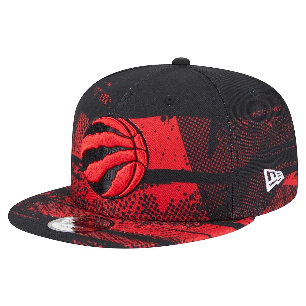 Casquette à visière noire Toronto Raptors Tip-Off 9FIFTY Snapback New Era pour homme