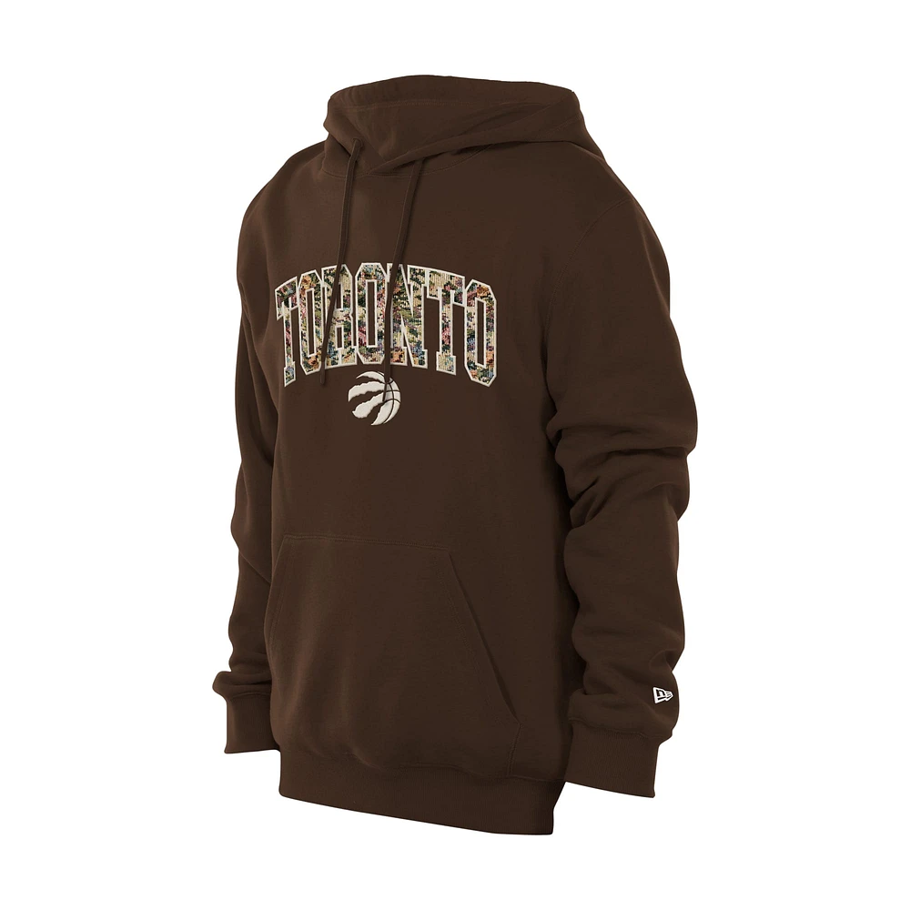 Men's New Era  Brown Toronto Raptors Injection Pullover Hoodie