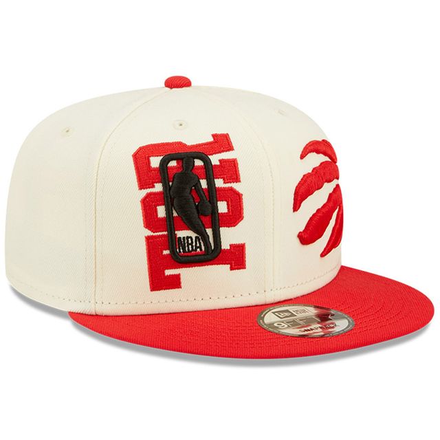 Toronto Raptors New Era crème/rouge pour homme - 2022 NBA Draft 9FIFTY Snapback Casquette réglable