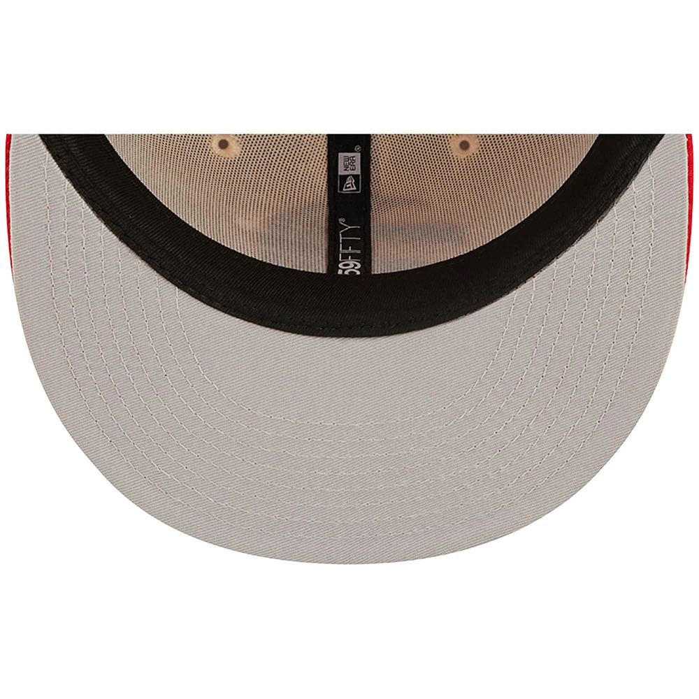 Men's New Era Cream/Red Toronto Raptors Cork Two-Tone 59FIFTY