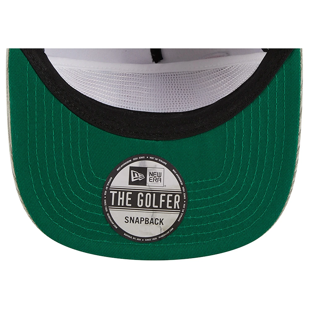 Casquette ajustable de golfeur en velours côtelé Toronto Raptors New Era pour homme, gris