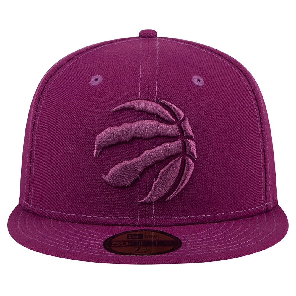 Casquette ajustée 59FIFTY violette des Raptors de Toronto New Era pour hommes