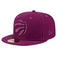 Casquette ajustée 59FIFTY violette des Raptors de Toronto New Era pour hommes