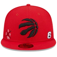 Casquette ajustée 59FIFTY de la fête du Canada 2023 des Toronto Raptors New Era pour homme, rouge