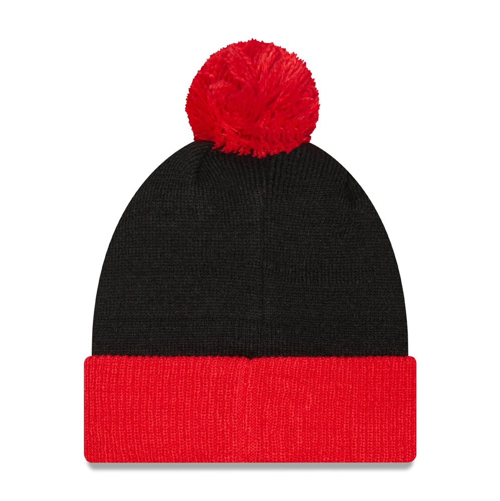 Men's New Era Red Toronto Raptors Confident Cuffed Pom Knit - Hat