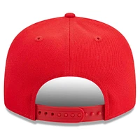 Men's New Era Red Toronto Raptors Golden Tall Text 9FIFTY Snapback Hat