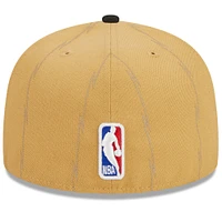 Casquette ajustée officielle 59FIFTY New Era pour hommes, beige/noir, Toronto Raptors 2023/24 City Edition