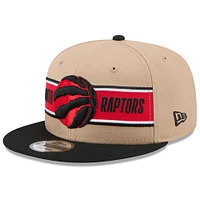 Men's New Era Tan/Black Toronto Raptors 2024 NBA Draft 9FIFTY Snapback Hat