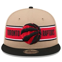 Casquette Snapback 9FIFTY NBA Draft 2024 des Raptors de Toronto New Era beige/noir pour hommes