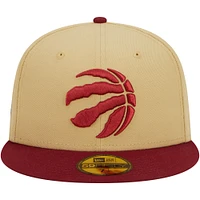 Men's New Era  Tan/Cardinal Toronto Raptors Two Tone 59FIFTY Fitted Hat