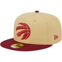 Men's New Era  Tan/Cardinal Toronto Raptors Two Tone 59FIFTY Fitted Hat