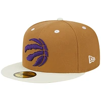 Casquette ajustée 59FIFTY pour homme Toronto Raptors Wheat Chrome New Era