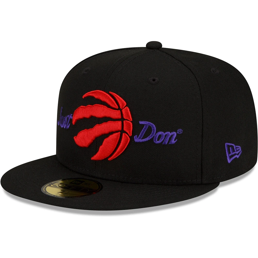 Casquette ajustée 59FIFTY Toronto Raptors New Era x Just Don pour homme, noir