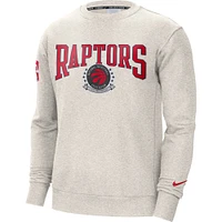 Men's Nike Ash Toronto Raptors 75th Anniversary Courtside - Pullover Sweatshirt