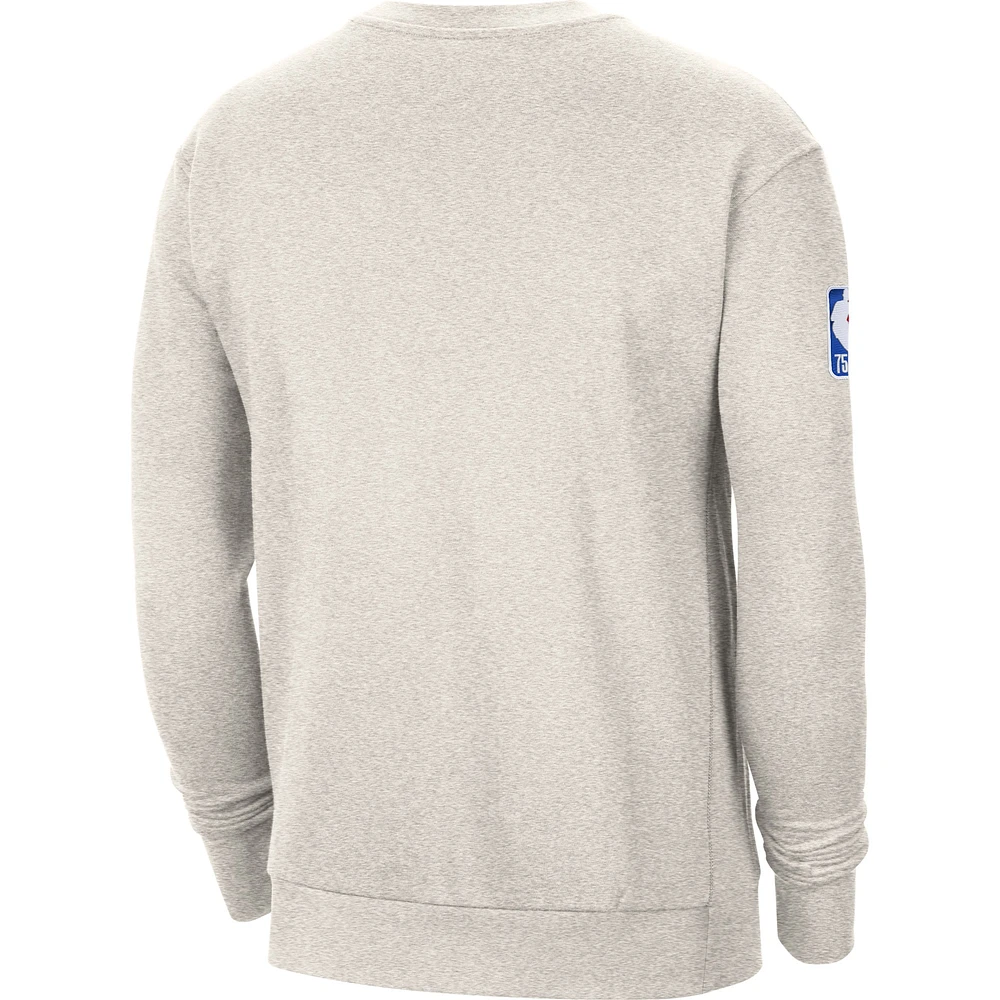 Men's Nike Ash Toronto Raptors 75th Anniversary Courtside - Pullover Sweatshirt