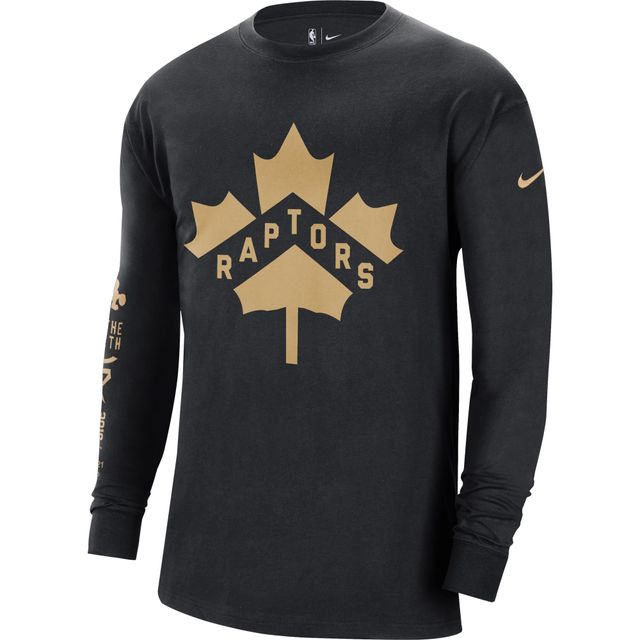 NI6 RAPTRS NOIR HO21 MIXTAPE HOMME COURTSIDE HEAVYWEIGHT MOMENTS LS TEE TEEMENL-S