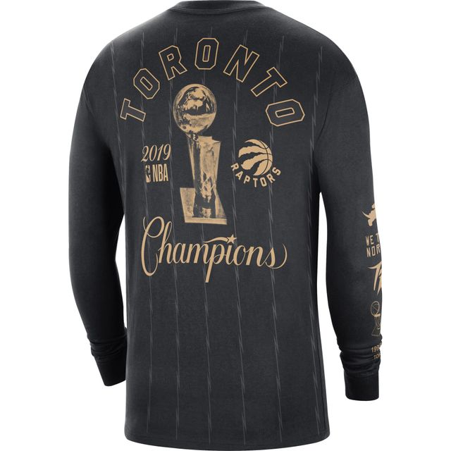 NI6 RAPTRS NOIR HO21 MIXTAPE HOMME COURTSIDE HEAVYWEIGHT MOMENTS LS TEE TEEMENL-S