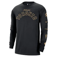 Men's Nike Black Toronto Raptors 2023/24 City Edition Max90 Expressive Long Sleeve T-Shirt