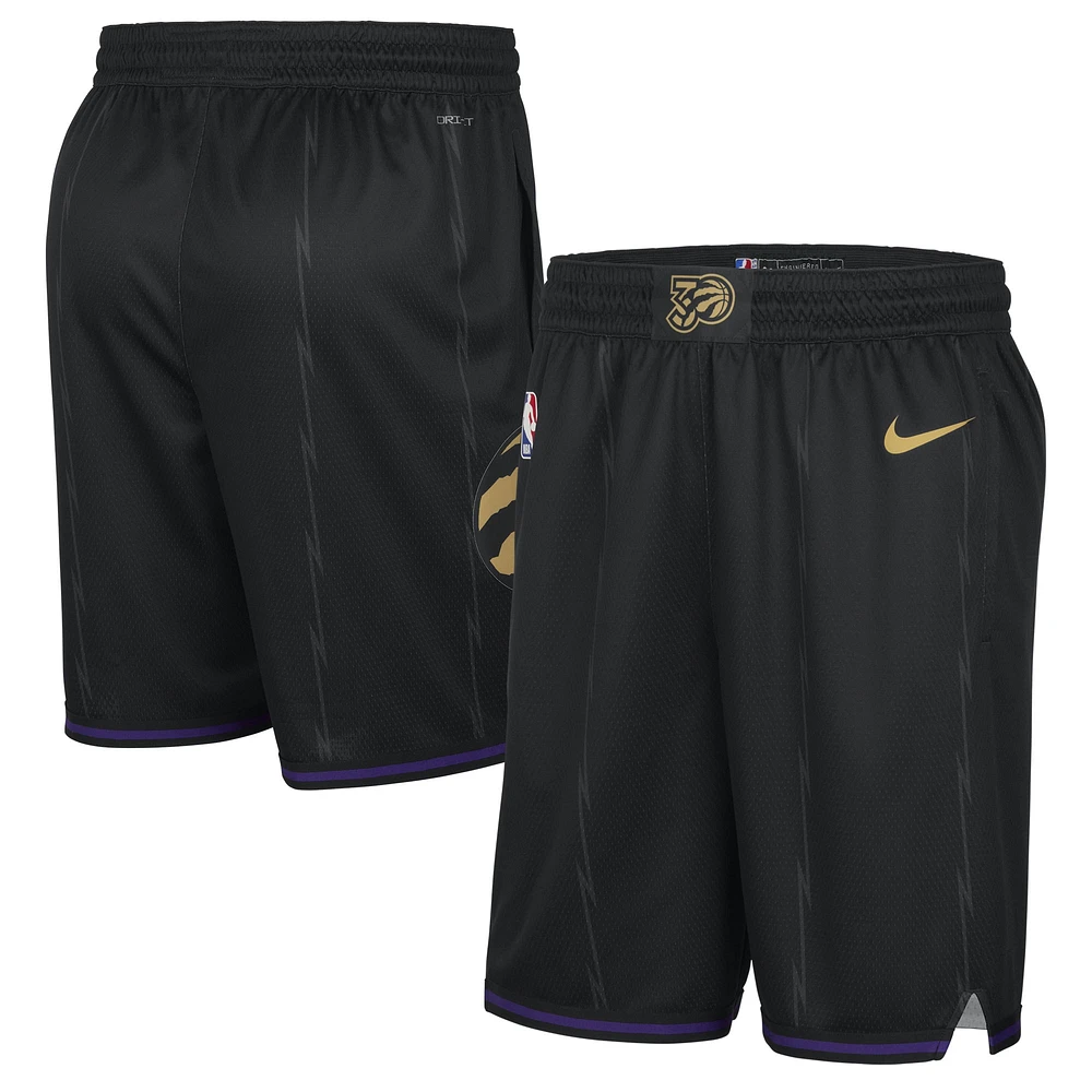 Short Nike noir Toronto Raptors City Edition Swingman 2024/25 pour homme