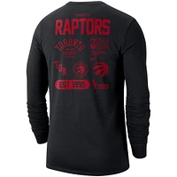 Men's Nike Black Toronto Raptors 75th Anniversary Courtside Element Long Sleeve T-Shirt