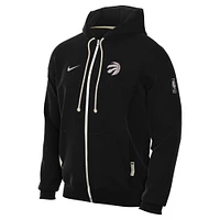 Sweat à capuche entièrement zippé Nike Toronto Raptors Authentic Standard Issue Performance pour homme, noir