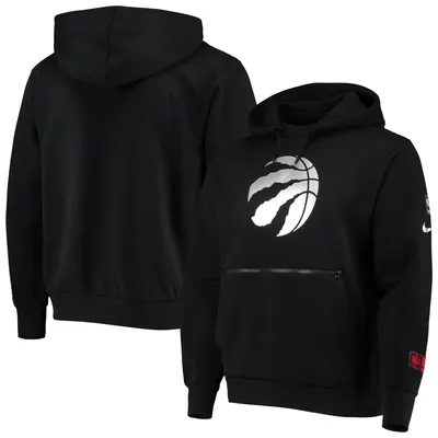 Toronto Raptors Nike Courtside Chrome Pullover Hoodie - Black