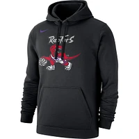 Men's Nike Black Toronto Raptors Hardwood Classics Club Pullover Fleece Hoodie