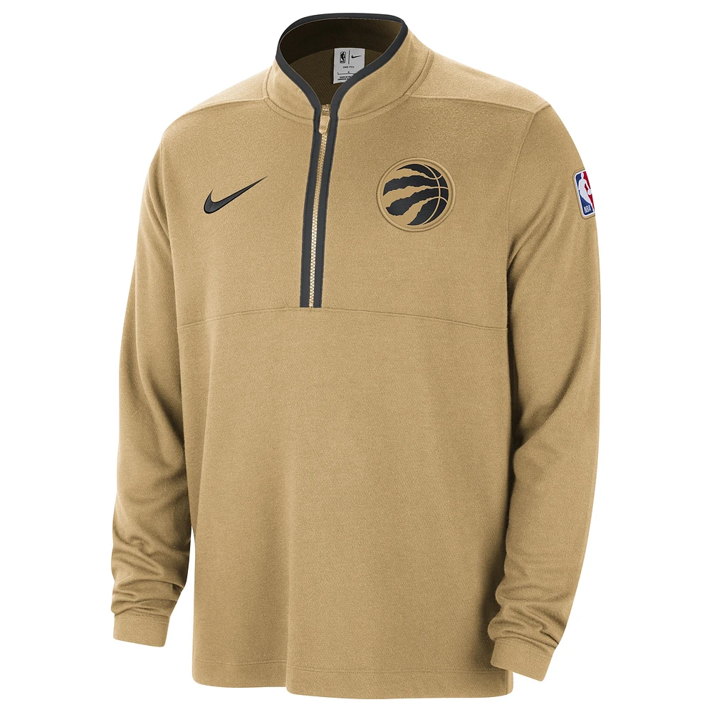 Men's Nike Gold Toronto Raptors 2023/24 City Edition Coaches Performance Quarter-Zip Top