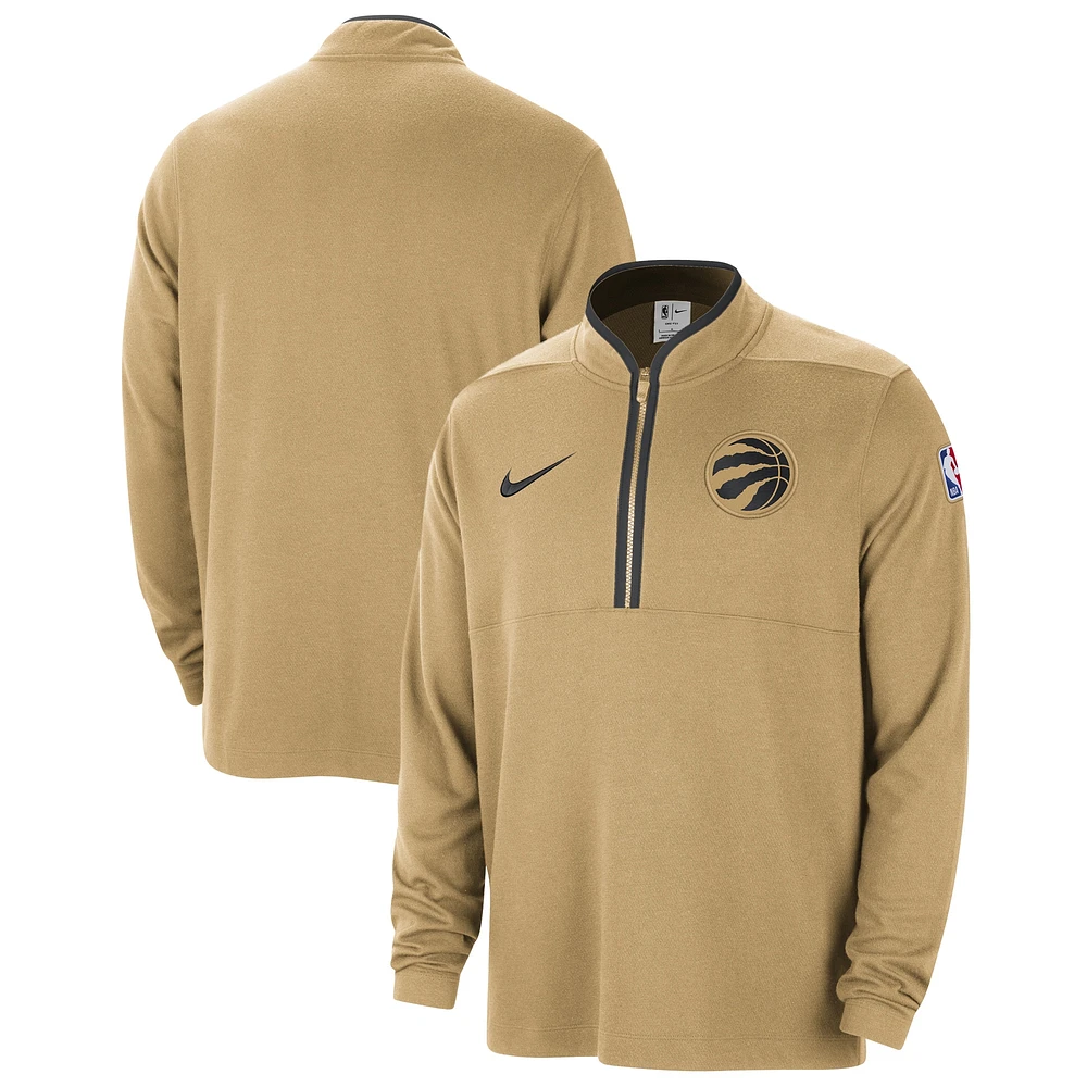 Men's Nike Gold Toronto Raptors 2023/24 City Edition Coaches Performance Quarter-Zip Top