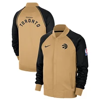 Men's Nike Gold Toronto Raptors 2023/24 City Edition Pre-Game Raglan Full-Zip Jacket