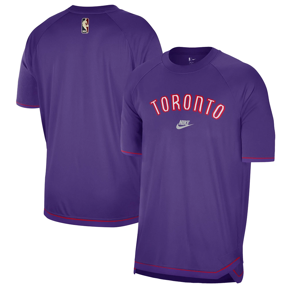 T-shirt de tir d'avant-match Nike violet Toronto Raptors 2024/25 Classic Edition pour homme