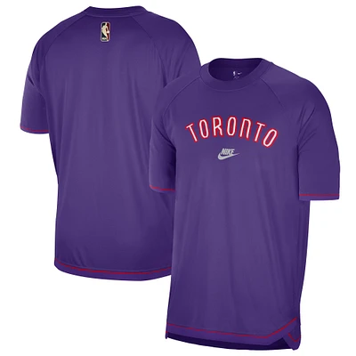 T-shirt de tir d'avant-match Nike violet Toronto Raptors 2024/25 Classic Edition pour homme