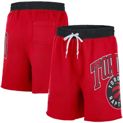 Lids Toronto Raptors Youth Santa Monica Tie-Dye Shorts - Red