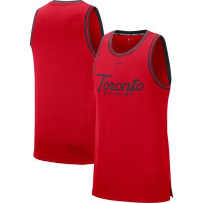 Men's Nike Red Toronto Raptors NBA 75th Anniversary Courtside DNA Performance Tank Top